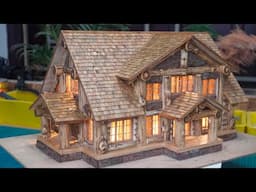 Time lapse to make a house, from wooden beams to completion. Part 4