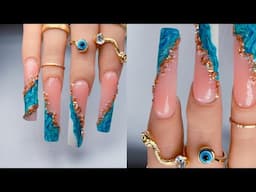 Resin Inspired Gel Nails Using Nail Reserve Gel Polish!! Easy Gel Nail Art!