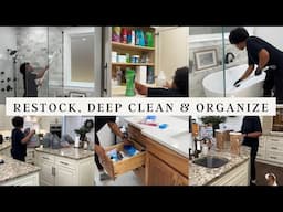 RESTOCK WITH ME | DEEP CLEAN AND ORGANIZE | CLEAN WITH ME #cleanrestockandorganize