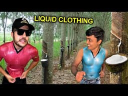 ✅LIQUID CLOTHES FROM RUBBER TREE 😃How to get natural Latex in the Jungle from tree sap ⚡️VOLCANO