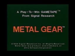 GamePlayer GAMETAPE - Metal Gear - 1989