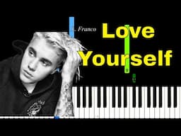 Justin Bieber - Love Yourself - EASY Piano Tutorial - Synthesia