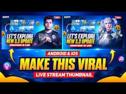 Make This Viral 🔥 BGMI Live Stream Thumbnail for BGMI/ PUBG in Picsart | BGMI Thumbnail Tutorial