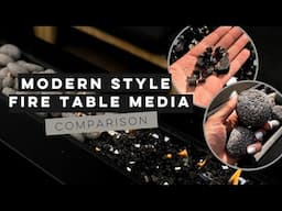 Reflective Fire Glass Vs Lava Rock Comparison | Modern Fire Table Media