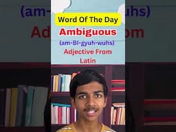 Word Of The Day | Ambiguous #newwordoftheday