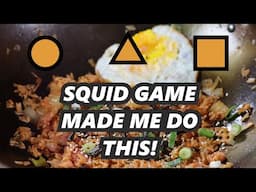 SQUID GAME made me do this food! - Korean Kimchi Fried Rice