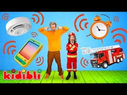 Firefighter Kids turn off Firetruck Sirens 🚒 Educational Video for Kids | Kidibli