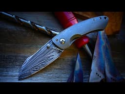 Making a Damascus/Titanium folding knife