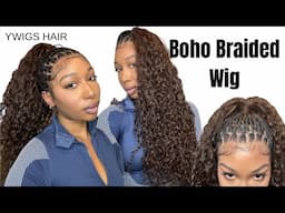 I GOT BOHO BRAIDS🔥GAME CHANGER 😱 BRAIDED WIG ft.YWIGS