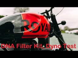 Free flow DNA air filter setup, worth it? Dyno test, 350 Royal Enfield Hunter, Meteor, Classic