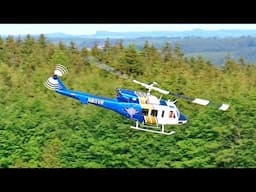 AMAZING HUGE RC BELL-212 SCALE MODEL TURBINE HELICOPTER / FLIGHT DEMONSTRATION !!!