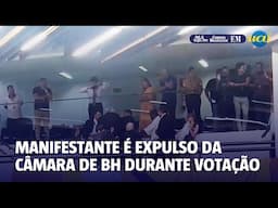 Veja o momento em que manifestante é expulso da Câmara de BH