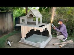 Challenge to build cat house and aquarium combo from woods