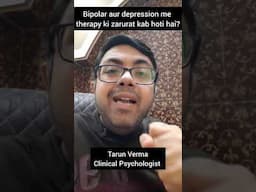 Bipolar aur depression me psychotherapy ki zarurat kab hoti hai? #shorts #cbt #bipolardisorder