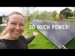 WE HAVE POWER! 12 solar panels + lithium batteries + new inverter setup