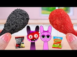 Pinki And Oren Sprunki 😳 Miniature Cheetos Ghost Pepper Fried Chicken 💗 Tina Mini Cooking