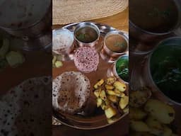 Pahadi Thali on the Mountains #food #travel #thali #foodie #shorts #indiantravel #vlog #viralvideo