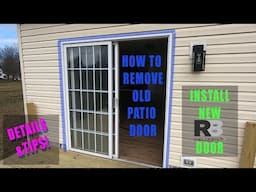 How to remove patio sliding door on vinyl siding - how to install Reliabilt patio door from Lowes