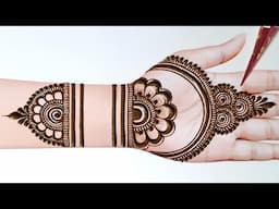 Very beautiful latest front hand henna design|easy stylish mehndi design|simple mehndi design|mehndi