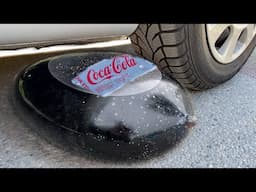 DIET COCA COLA BALLOON VS CAR, Coca Cola Zero, PowerAde, Fanta, Sprite, Fruko and Mentos Underground