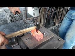 Driving with a Slot Punch Hammer #forging #blacksmith #forginghammer #handforged #diy #