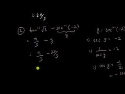 Evaluating expressions involving Inverse Trigonometric Functions | Maths | Khan Academy