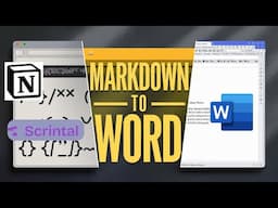 How to convert a Notion or Scrintal Markdown Document into Microsoft Word