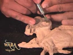 Relief Wood Carving a Big Horn Sheep Ram - Preview Video