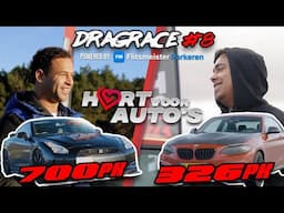 Nissan GTR (700PK) vs BMW M235i (326PK) DRAGRACE MADNESS AFL8