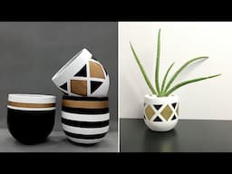 Cement Pot Making | Cement Flower Vase | Home Decor Ideas | Flower Pot