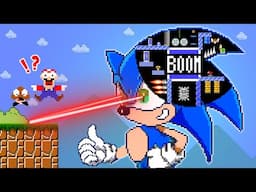 Super Mario Bros. but Mario and Sonic vs Amy Rose's Head Maze Mayhem in Sonic 2D | ADN MARIO GAME