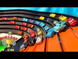 Disney Cars Mini Racers super six lane track tournament The Final part 3