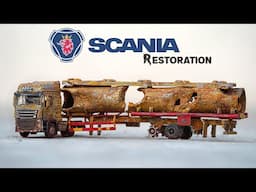 Full Destroyed Scania Oil Tanker Truck Restoration