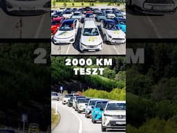 2000 km, 25 villanyautóval #elektromosauto #automobile #autó #range #teszt #villanyauto #ecars