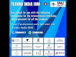 Techno India IHM, The best Hospitality and Hotel management University in Kolkata under SNU