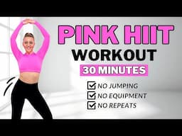 🔥30 Min FULL BODY FAT LOSS🔥All Standing + No Jumping HIIT🔥No Repeat 🔥No Equipment🔥