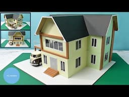 How to Build Miniature Cardboard House | House Model #42