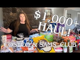 MASSIVE Grocery Haul! | Costco & Sams Club Grocery Haul | Pantry Stock Up | Bulk Buying Food