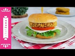 Simple homemade 'no-chicken' burger - gluten-free and vegan!