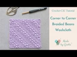 Easy Crochet Dishcloth Pattern - C2C Crochet Dishcloth Pattern