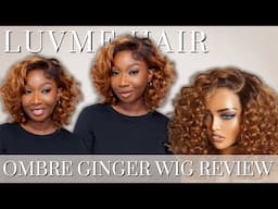 Bouncy Ombre Ginger Curly Bob Wig Install + Review | ft LuvMe Hair | Tan Dotson