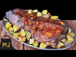 Costillas de cerdo al horno con salsa barbacoa casera