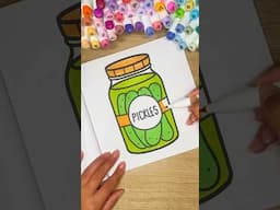 Pickle Jar! Enjoy this ASMR colouring page! #asmr #relaxing #coloring #satisfying #colouring