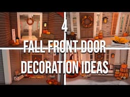 4 Fall Front Door Decoration Ideas | Welcome To Bloxburg |