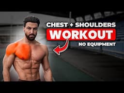 CHEST + SHOULDERS WORKOUT | No Equipment | Rowan Row