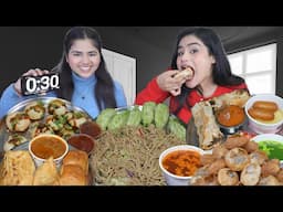 10 Seconds Street Food Challenge | Golgappa, Momos, Dahi Golgappa, Tandoori Chaap, Gulab Jamun etc..