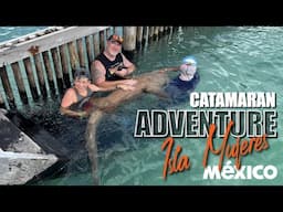 Catamaran Adventure to Isla Mujeres: Petting Sharks, Snorkeling, & Island Fun!