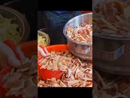 Popular street food, Fried squid soup #streetfood