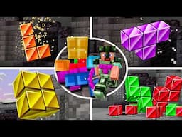 Minecraft x Tetris DLC - All Bosses Fight Gameplay