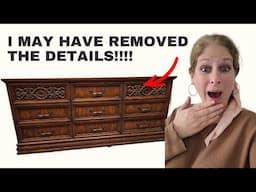 I Removed The Details On An Old Dresser | DIY Furniture